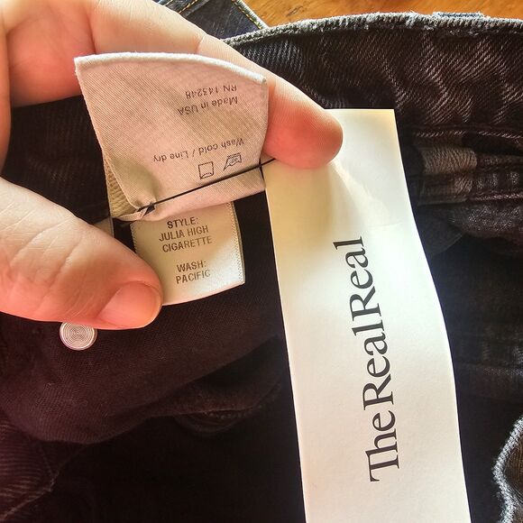 Reformation Jeans Size 25 Black Pacific Julia High Cigarette - Picture 4 of 7